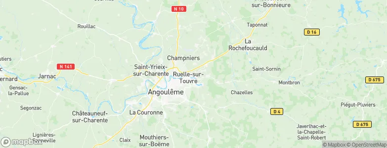 Ruelle-sur-Touvre, France Map