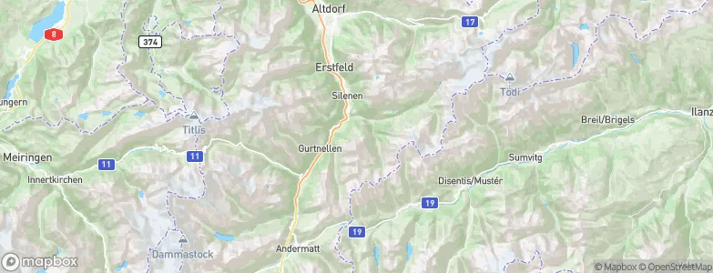 Rueras, Switzerland Map