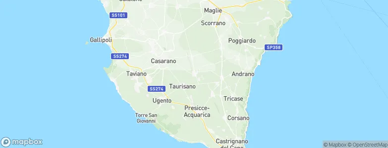 Ruffano, Italy Map