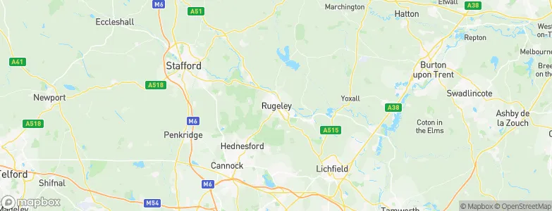 Rugeley, United Kingdom Map