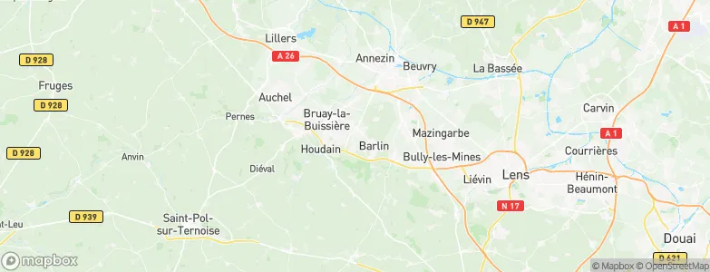 Ruitz, France Map