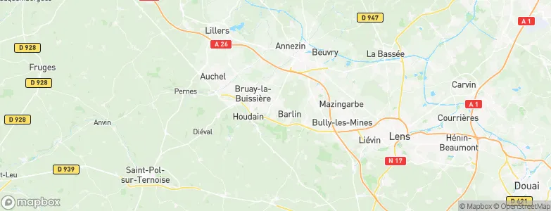 Ruitz, France Map