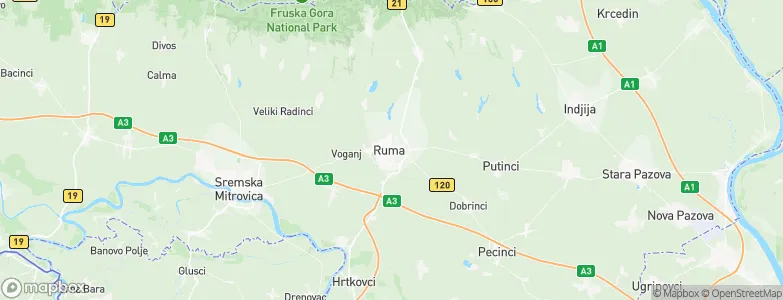 Ruma, Serbia Map
