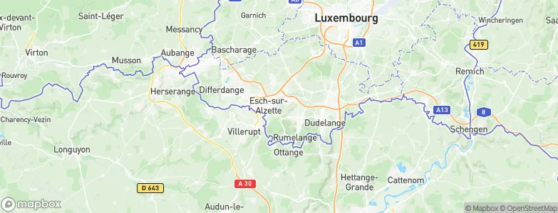 Rumelange, Luxembourg Map