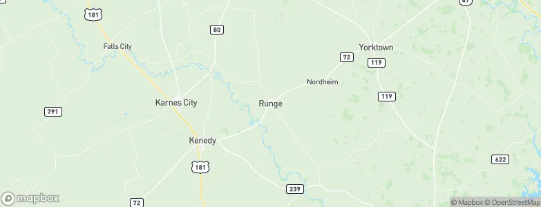 Runge, United States Map