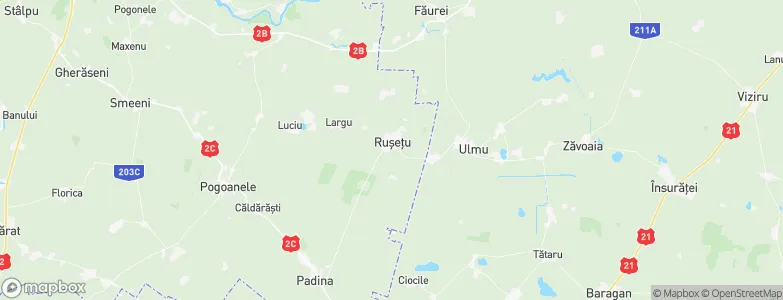 Ruşeţu, Romania Map