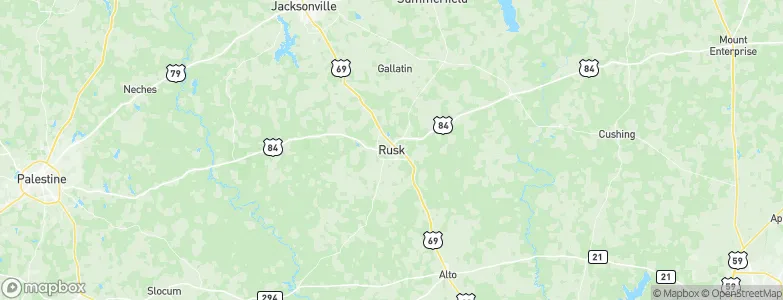 Rusk, United States Map