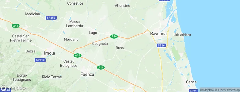 Russi, Italy Map