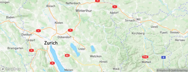 Russikon, Switzerland Map
