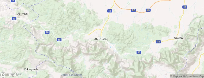 Rustaq, Oman Map