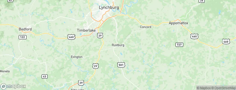 Rustburg, United States Map