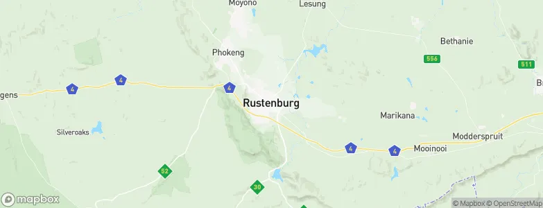 Rustenburg, South Africa Map
