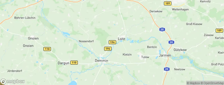 Rustow, Germany Map