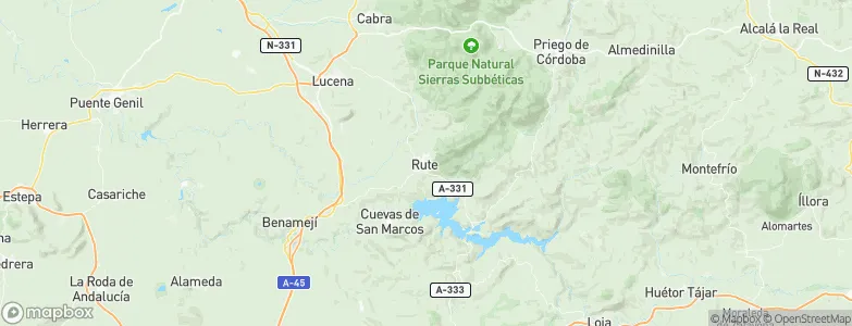Rute, Spain Map