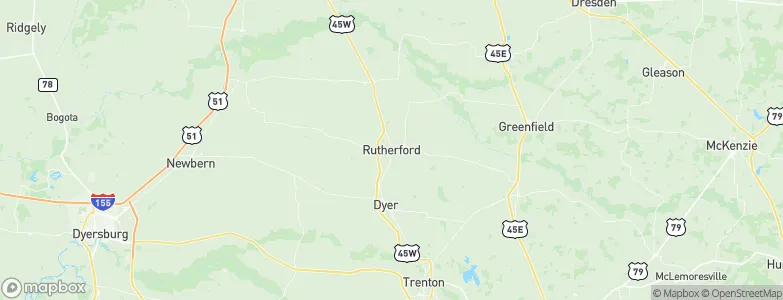 Rutherford, United States Map
