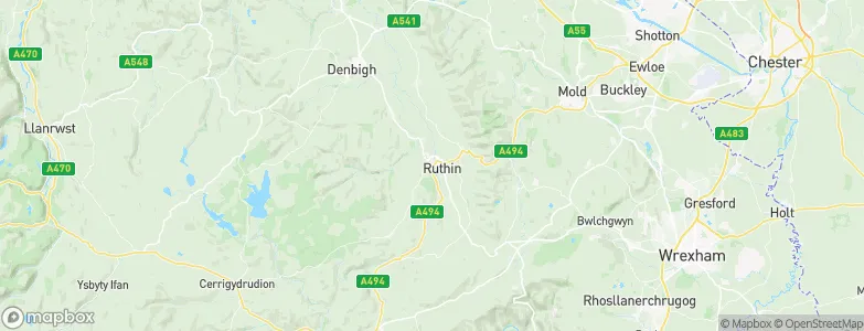 Ruthin, United Kingdom Map