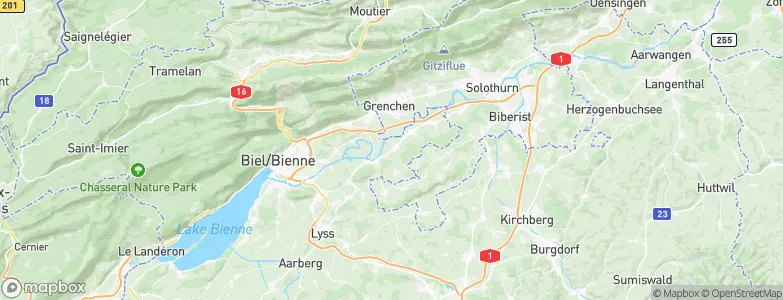Rüti bei Bueren, Switzerland Map