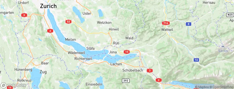 Rüti / Dorfzentrum, Südl. Teil, Switzerland Map