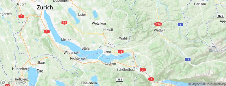 Rüti / Oberdorf, Switzerland Map