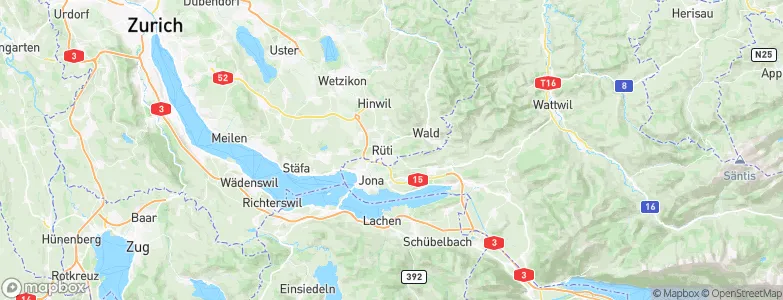 Rüti (ZH), Switzerland Map