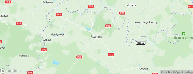 Ruzhany, Belarus Map