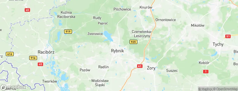 Rybnik, Poland Map