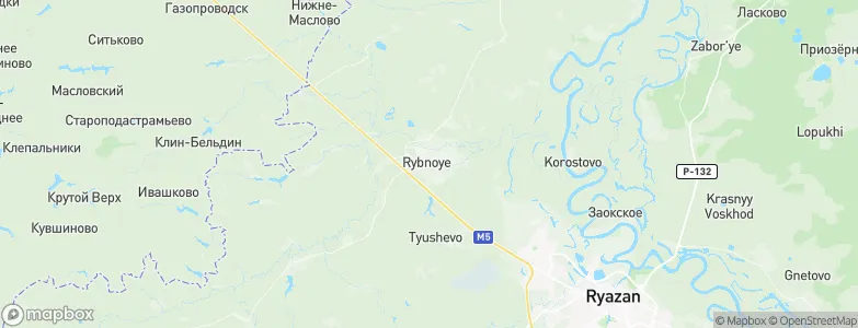 Rybnoye, Russia Map