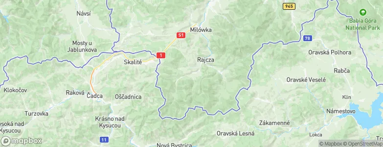 Rycerka Dolna, Poland Map