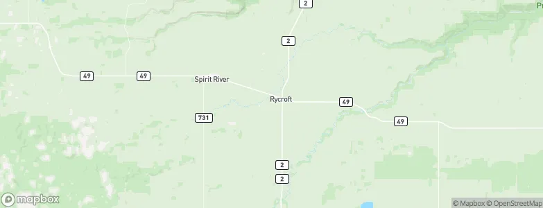 Rycroft, Canada Map