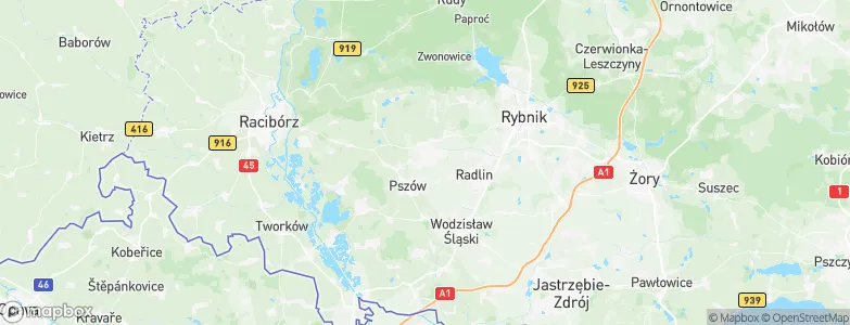 Rydułtowy, Poland Map
