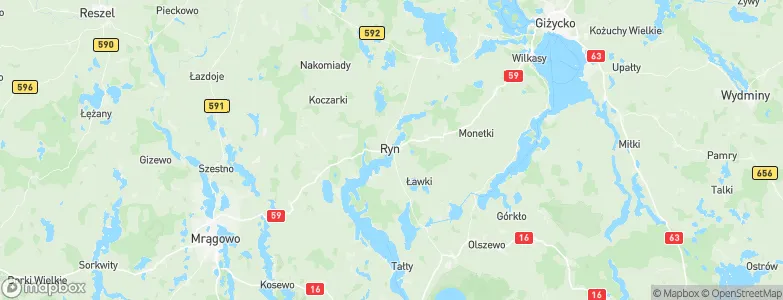 Ryn, Poland Map
