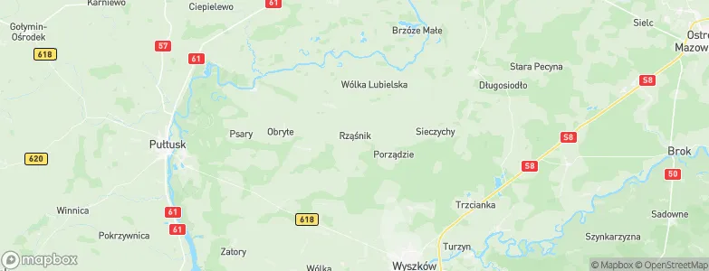 Rząśnik, Poland Map