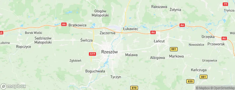 Rzeszów County, Poland Map