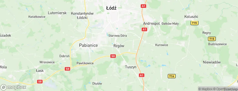 Rzgów, Poland Map