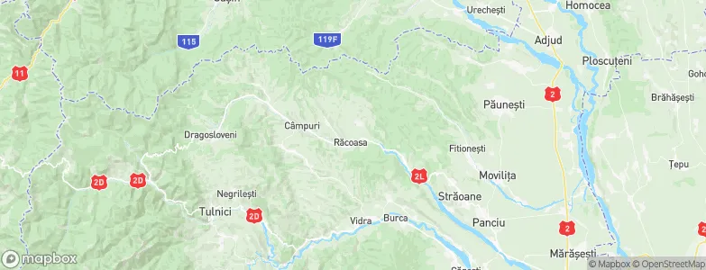 Răcoasa, Romania Map