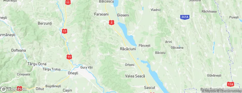Răcăciuni, Romania Map