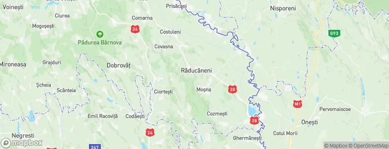 Răducăneni, Romania Map