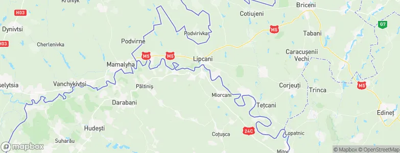 Rădăuți-Prut, Romania Map