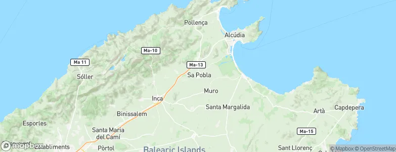 Sa Pobla, Spain Map