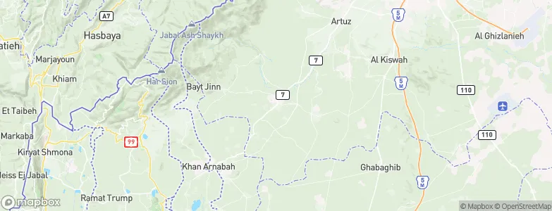 Sa‘sa‘, Syria Map