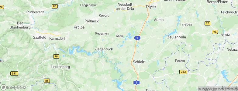 Saale-Orla-Kreis, Germany Map