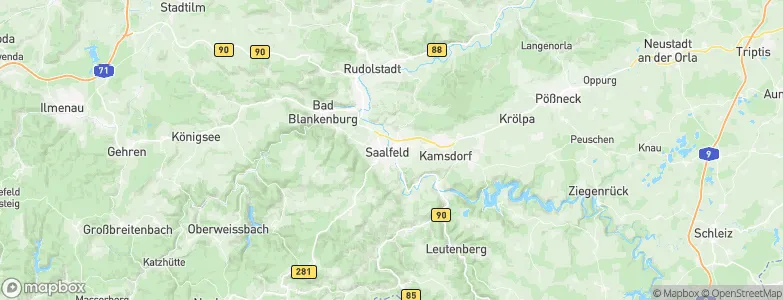 Saalfeld, Germany Map