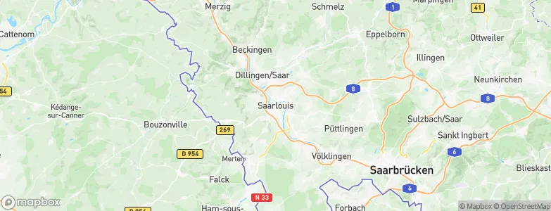 Saarlouis, Germany Map