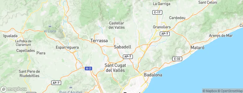 Sabadell, Spain Map