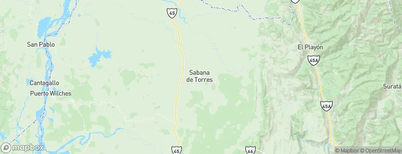 Sabana de Torres, Colombia Map