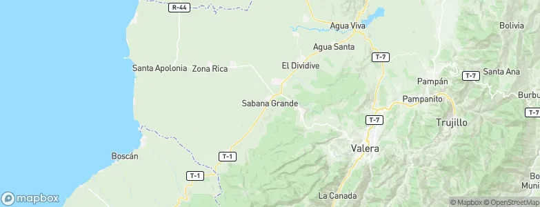 Sabana Grande, Venezuela Map