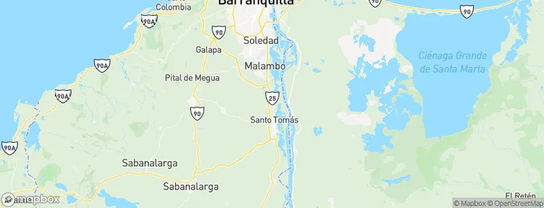 Sabanagrande, Colombia Map