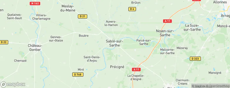 Sablé-sur-Sarthe, France Map