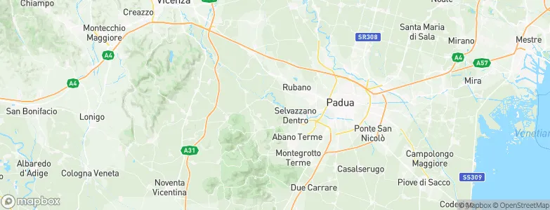 Saccolongo, Italy Map
