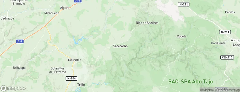 Sacecorbo, Spain Map